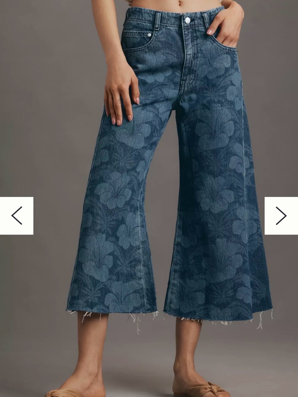 Pilcro Adi Crop Hibiscus Mid-Rise Jeans Sz 30 NWOT - Picture 3 of 10